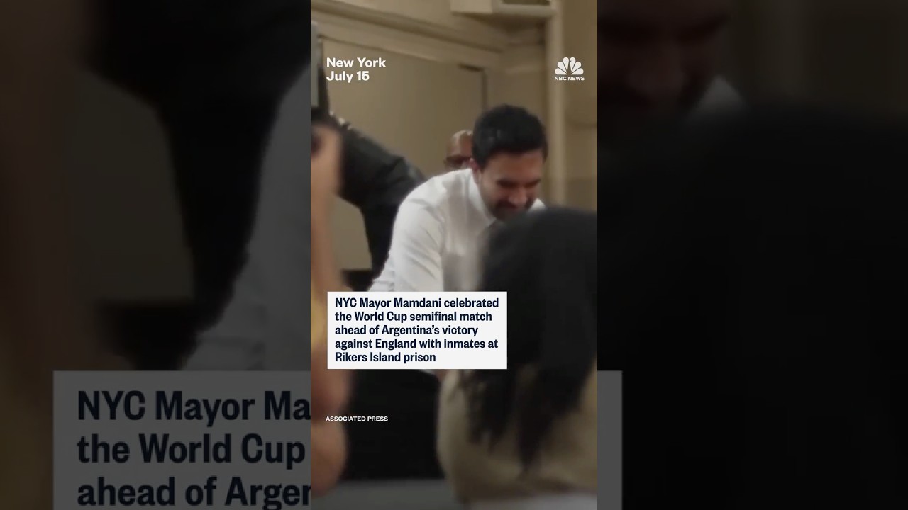 Mayor Mamdani met with inmates at Rikers Island prison ahead of a World Cup semifinal match.