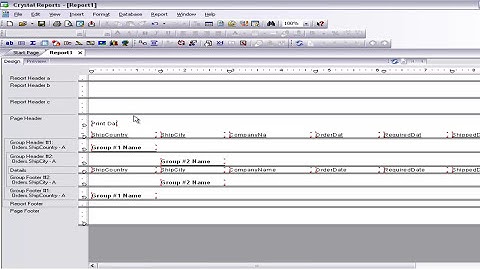 crystal reports for beginners part 4  connection, Insert Chart, Picture, hyperlink.
