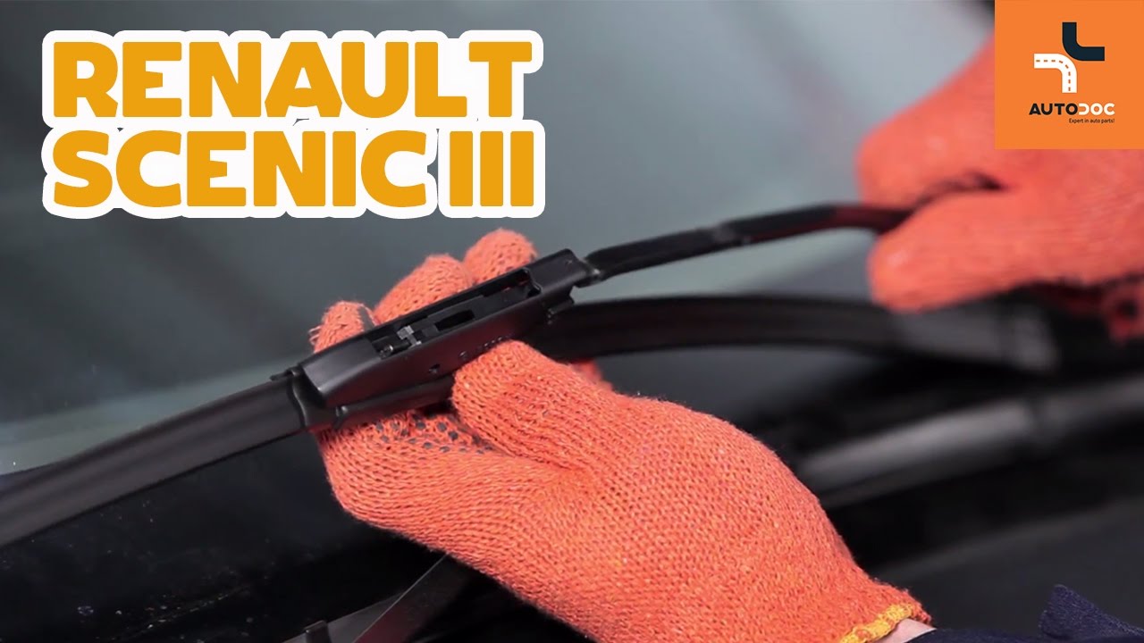 Comment remplacer des essuie-glaces avant sur une RENAULT SCENIC 3 TUTORIEL  | AUTODOC - YouTube