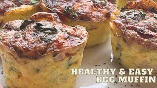 Easy Egg Muffins in Air fryer| Healthy Breakfast Recipe|How to make Egg muffins in Air fryer