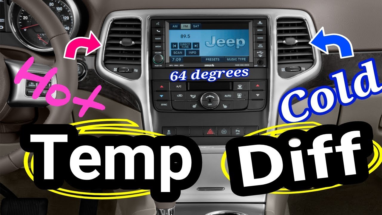 Jeep AC unit temperature cold on one side,hot on the other side - YouTube