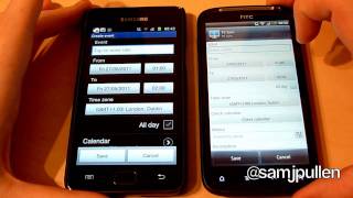 HTC Sensation/Sense 3.0 vs Samsung Galaxy S2/TouchWiz 4.0 - Calendar & Msg screenshot 4