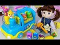 Baby doll and Pinkfong baby Shark Melody Stamp car toys play 아기인형과 핑크퐁 아기 상어 멜로디 도장놀이 장난감놀이 - 토이몽
