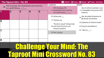 Challenge Your Mind: The Taproot Mini Crossword No. 83