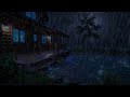 Rain Sounds for Sleeping 🌧️ Heavy Rainstorm in a Forest House at Night