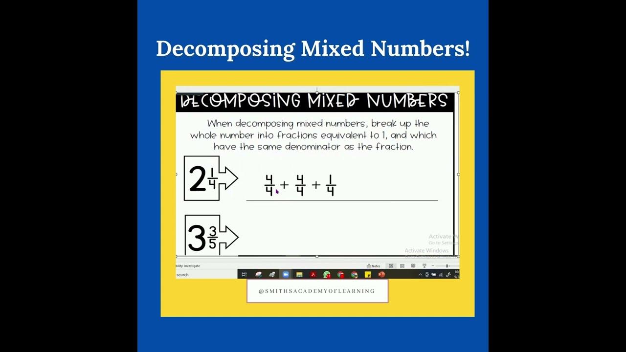 Decomposing Mixed Numbers! - YouTube