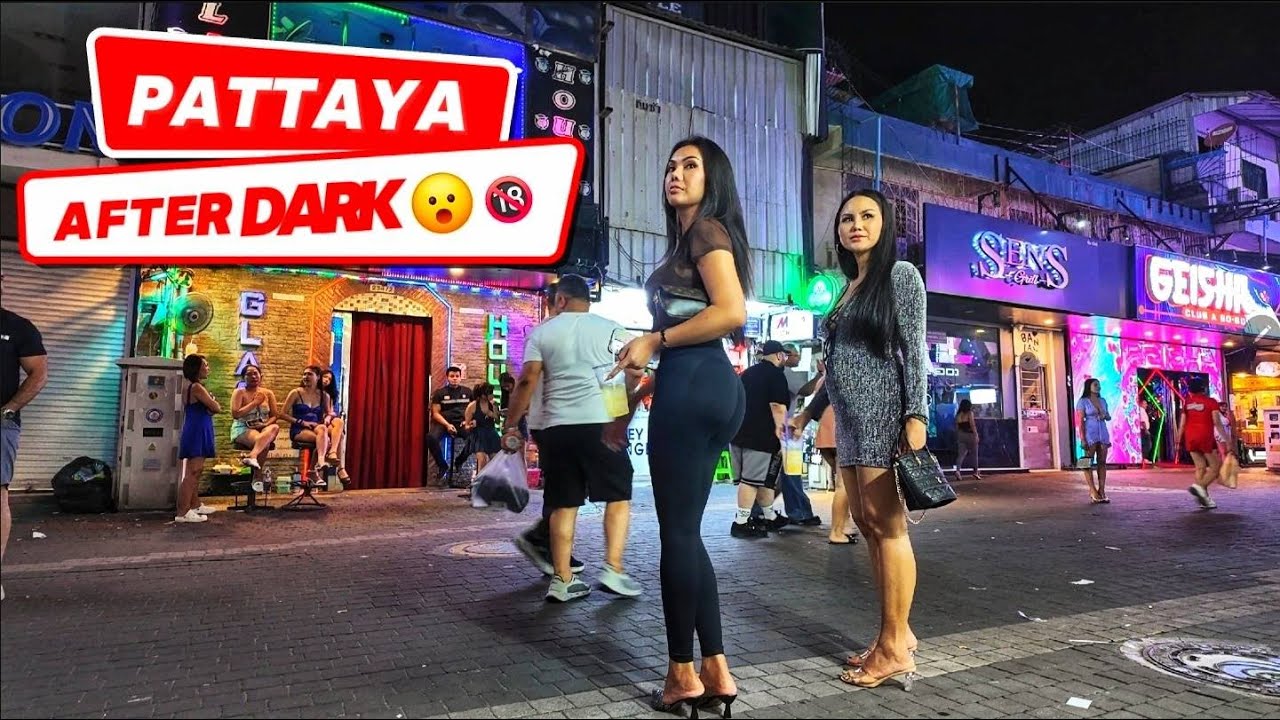 🇹🇭 Pattaya Walking Street After Midnight: Nightlife Street Scenes 4k