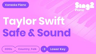 Taylor Swift - Safe & Sound (Lower Key) Piano Karaoke