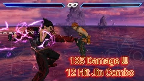 135 Damage !!! 12 Hit Jin Combo Tekken 7 Android PPSSPP Saga Mod Season 6 - practice mode gameplay -