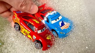 Disney Pixar Cars Fall in Water: Lightning McQueen, Tow Mater, Sally, Cruz Ramirez, Chick Hicks, Red