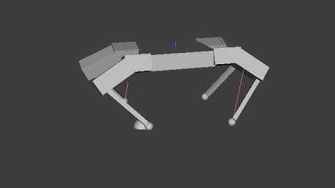 Quadruped walking while striking an obstacle (IDYN Control)