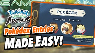 PSA: You Don't Have to 100% Every Pokédex Entry to Complete Them! (Pokémon Legends Arceus Guide)