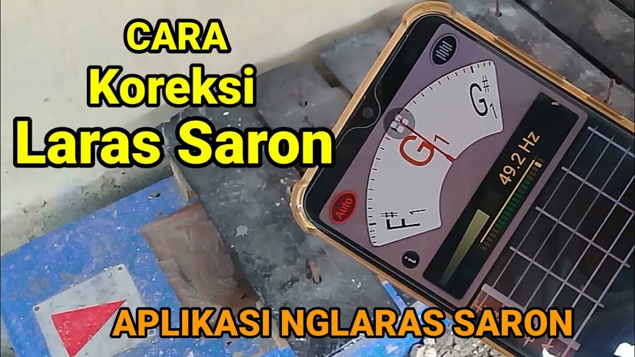 Cara Cek dan Koreksi laras Saron dengan aplikasi Tuner Gitar.