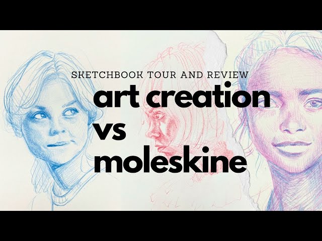 Sketchbook Tour and Review: Talens Art Creation vs Moleskine Sketch Album class=