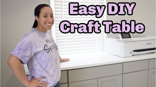 Building My Craft Table with TONS of Storage | 8 FT DIY Table | Quick and Easy Build