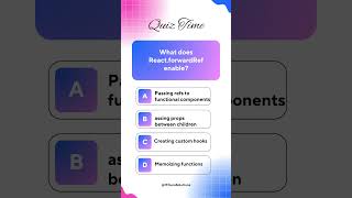 🎯 What Does React.forwardRef Actually Do? | React Quiz by IT Guru Solutions #shorts