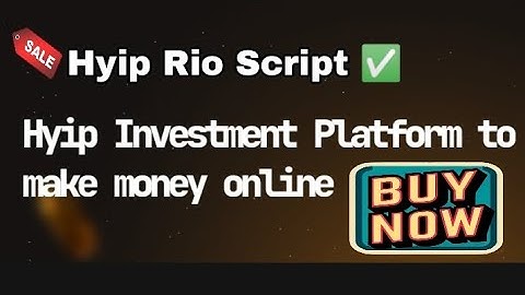 Hyip Rio Investment Website Script ll Complete Installation tutorial