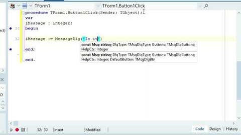 Messageboxes - Delphi tutorial (Part 63)