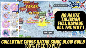 FREE TO PLAY GUILLOTINE CROSS KATAR SONIC BLOW BUILD VS HIGHER PROGRESS WITH YELLOW EQUIPMENT | ROX