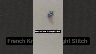 how to sew Straight Stitch and French🪢 Knote embroidery 🪡 #shorts #diynstitch #handembroidery #viral