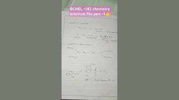 BCHEL -142 chemistry practical file #practicalfile #ignou #ignouuniversity