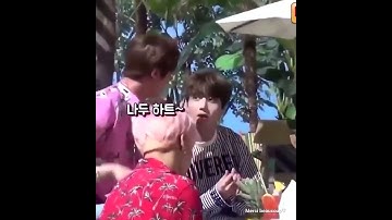 when jin was annoyed cuz jungkook didn’t make full heart 😭🤕 making 4 finger hearts for him😭 #jinkook