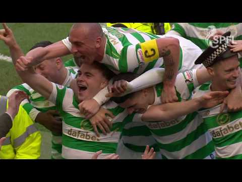 Celtic player steals police hat for goal celebration!