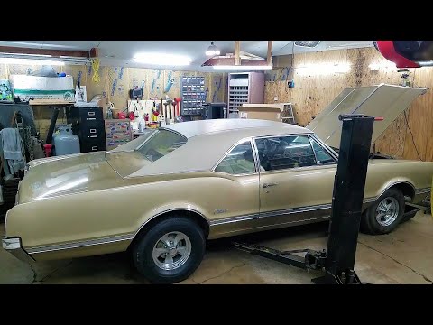 1966 Olds Cutlass radiator, carb, fuel tank, pump replacement.