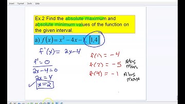 4.1 Extreme Values of  Function