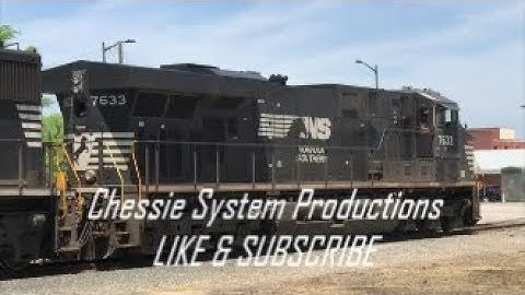 [NS]7633 ES40DC & 6635 SD60 Leads NS E25-04 Leaving Biddix Yard & Loud K5HL 1st Gen In Fay NC