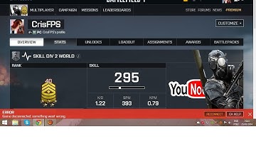 BATTLEFIELD 4 ERROR Game Disconnected something went wrong P/2