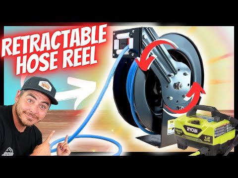 RECTRACTABLE PRESSURE WASHER HOSE REEL