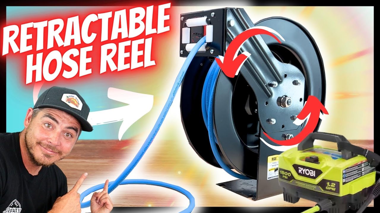 RECTRACTABLE PRESSURE WASHER HOSE REEL  Pressure Washer Hose Upgrades 