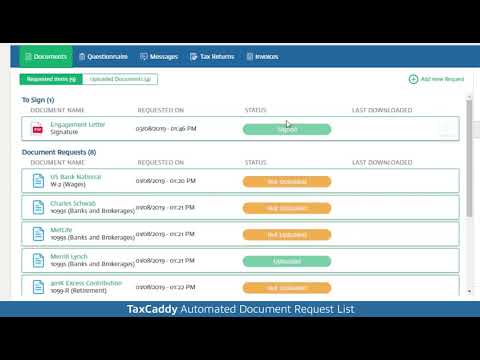 TaxCaddy: Automated Document Request List