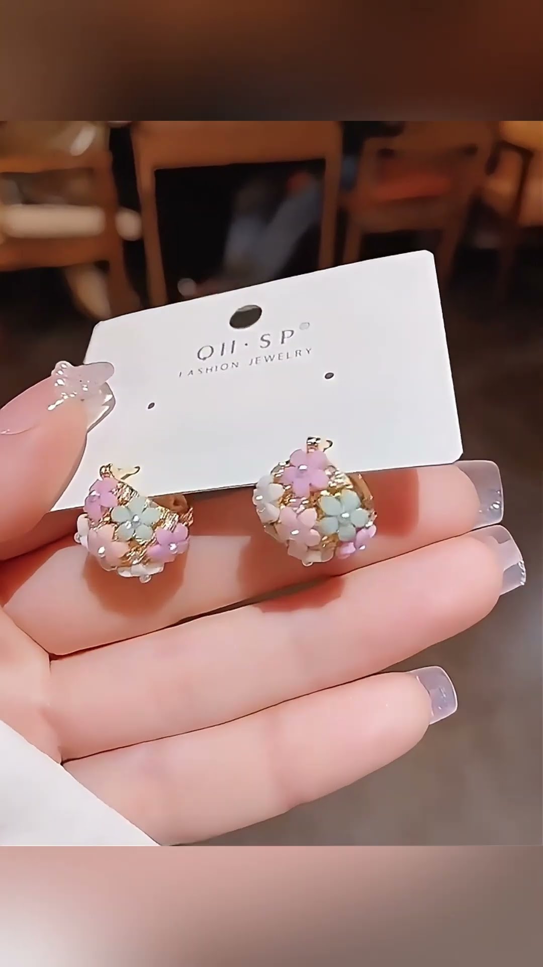 Product Link in Bio ( # 2119 ) ✅ Zircon Pearl Flower Elegant Earrings