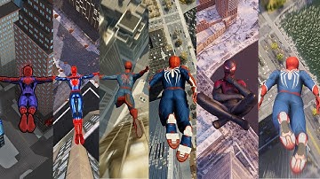 Jumping from the Highest Points in Spider-Man Games(2000-2023)