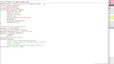 Python MySQL – Insert record if not exists in table