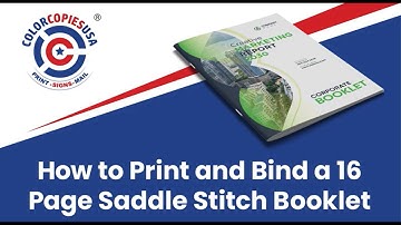 Saddle Stitch Booklet Binding animation  - Understand the process