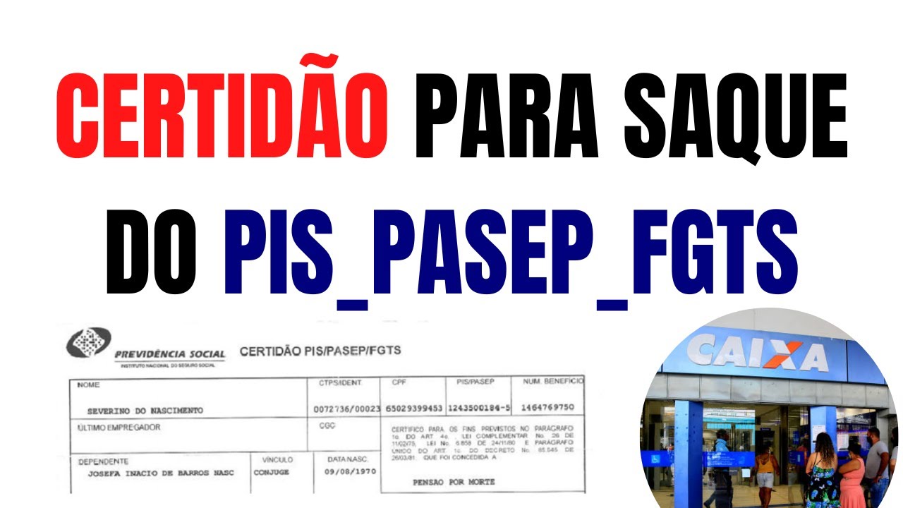 COMO SACAR A BOLADA DO PIS PASEP FGTS INSS COME A EMITIR A CERTID O COMO SACAR A BOLADA DO PIS PASEP FGTS INSS COME A EMITIR A CERTID O