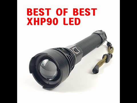 LED 후레쉬 밝기조절 손전등 휴대용 고성능 써치라이트 XHP90 충전식 랜턴