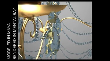 chandelier in Maya rendered with Mental Ray
