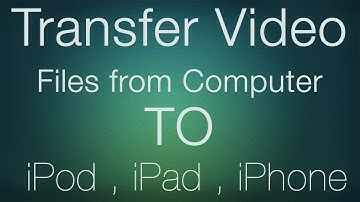 How To Transfer Video File From Computer To iPhone , iPad , iPod Touch