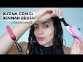 DENMAN BRUSH Rutina en cabello ondulado 2C - 3A | Te digo si deberías comprarlo o no