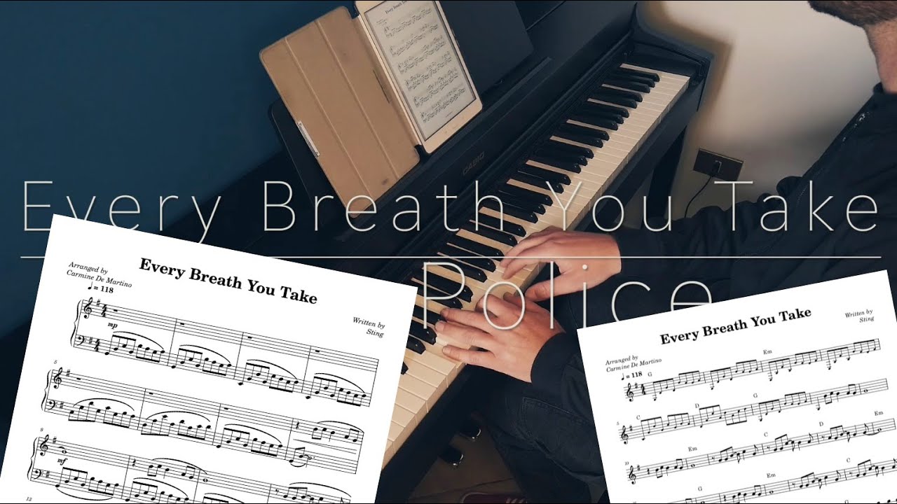 Every Breath You Take (The Police) [Piano Cover + Sheet Music] - Carmine De Martino