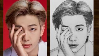 How to draw RM step by step - BTS RM Drawing | Tutorial | YouCanDraw