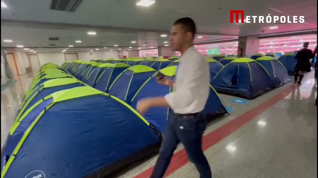 Veja espaço destinado aos participantes que acamparão na Campus Party