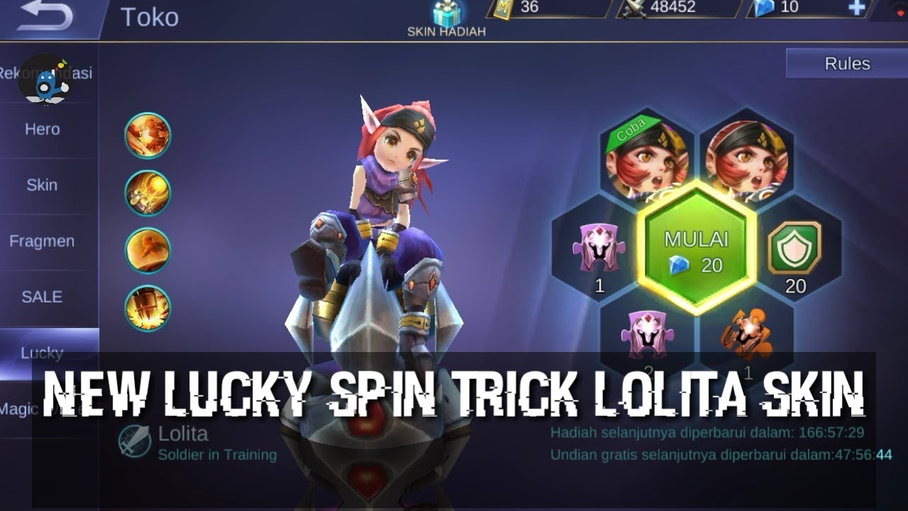 New Lucky Spin Trick Mobile Legends Lolita Skin (English ...