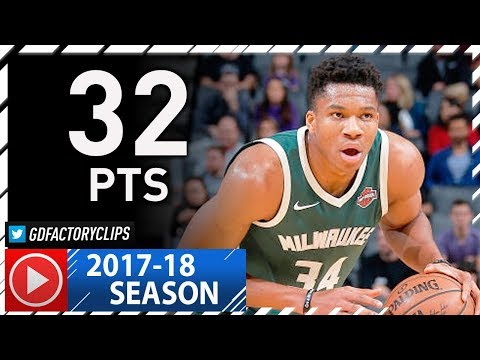 Giannis Antetokounmpo Full Highlights vs Kings (2017.11.28) - 32 Pts, 5 Stls in 3 Quarters!