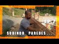 CHALÉ DE TIJOLO ECOLOGICO, EP.7  aprenda a fazer do zero, dicas para iniciantes...SUBINDO PAREDES...