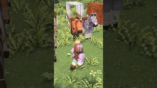 Carros y trineos con el mod dragn's livestock overhaul en Minecraft✨🐎🐂 #minecraft #mimicraft
